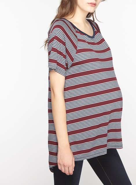 **Maternity Grey Stripe top